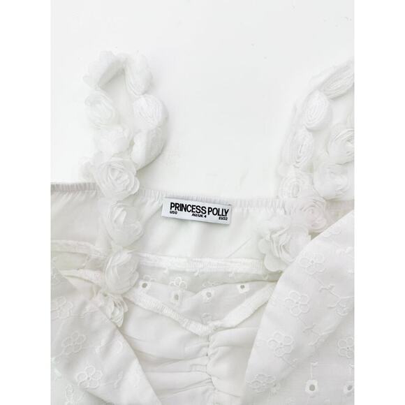 Princess polly franka white floral tank- size 0 - Picture 6 of 6